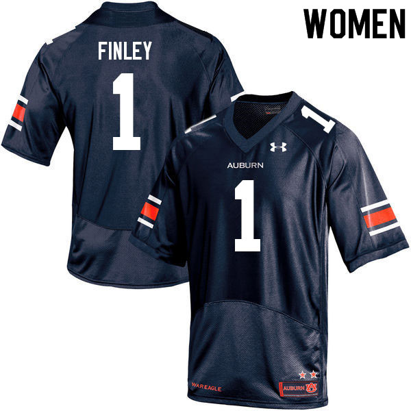 Women #1 T.J. Finley Auburn Tigers College Football Jerseys Sale-Navy